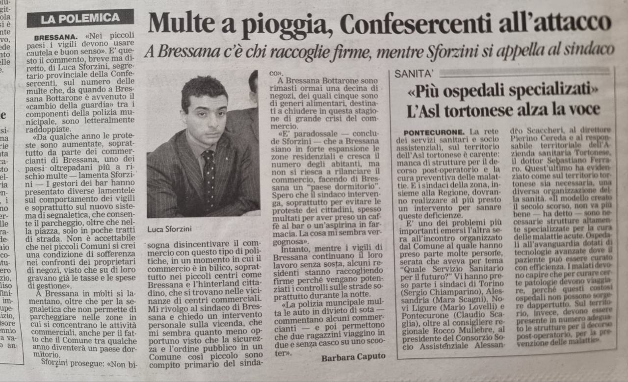 multe a pioggia, confesercenti all'attacco