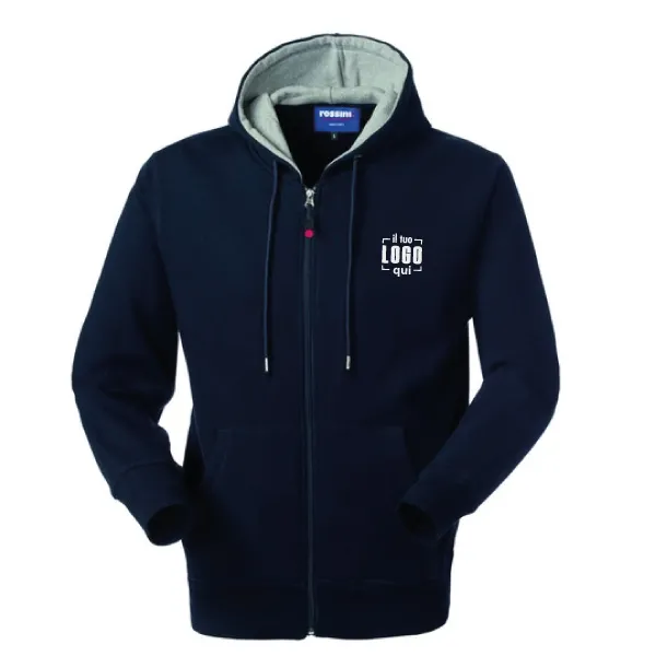 Felpa Uomo Cotone Personalizzata con Interno a Contrasto di Colore
